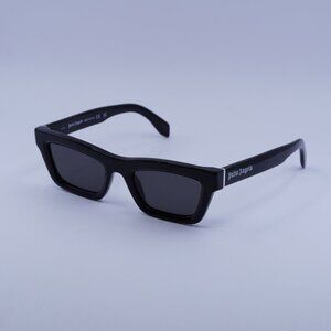 Palm Angels PERI108 MELROSE 1007 Sunglasses Black Cat Eye Frame, Grey Lenses